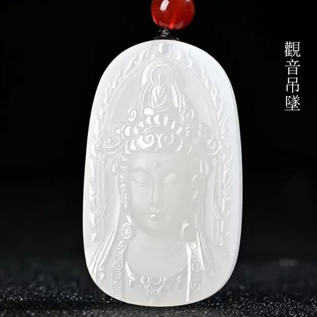 【Penny珮妮】阿富汗玉觀音菩薩吊墜項鍊毛衣鍊(母親節 父親節 交換禮物 生日禮 情人節 尾牙 新年 結婚)