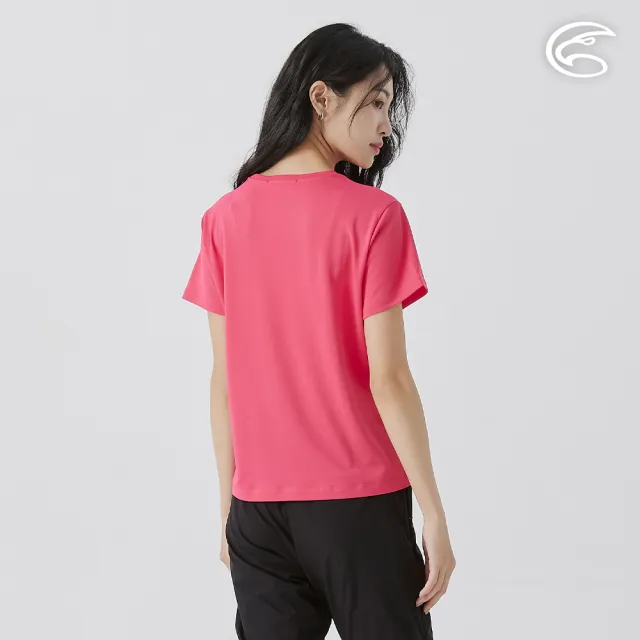 【ADISI】女UPF50+防曬抑菌圓領短袖排汗衣 AL2511034 桃紅(抗UV 吸濕排汗 防臭 彈性)