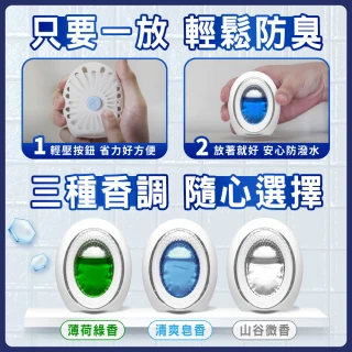 【日本風倍清】浴廁用抗菌消臭防臭劑/芳香劑6入組 清潔 小幫手(清爽皂香/薄荷綠香/山谷微香-2入裝任選)