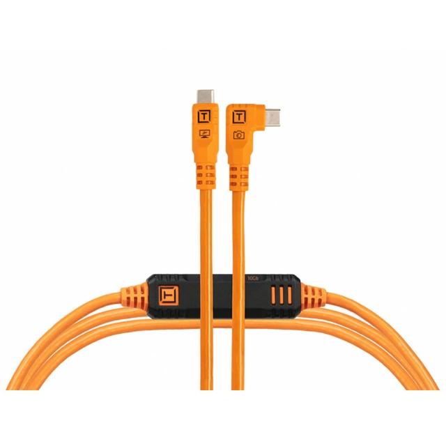 【TETHER TOOLS】TetherPro Optima 10G USB-C轉USB-C直角傳輸線 4.6m(公司貨)