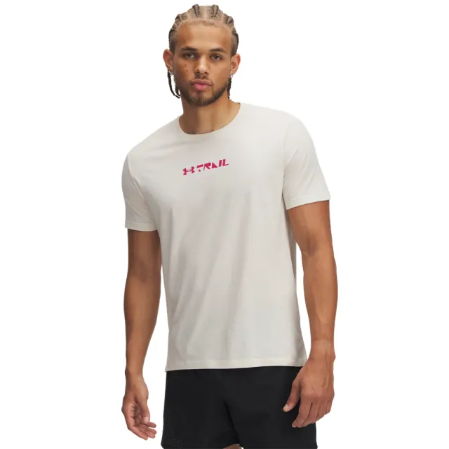 【UNDER ARMOUR】UA 男 TRAIL RUN GRAPHIC 短袖T-Shirt_1389812-279(白色)