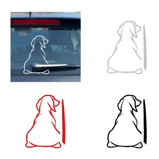 【bebehome】搖尾小狗鏤空車窗貼(車子貼紙)