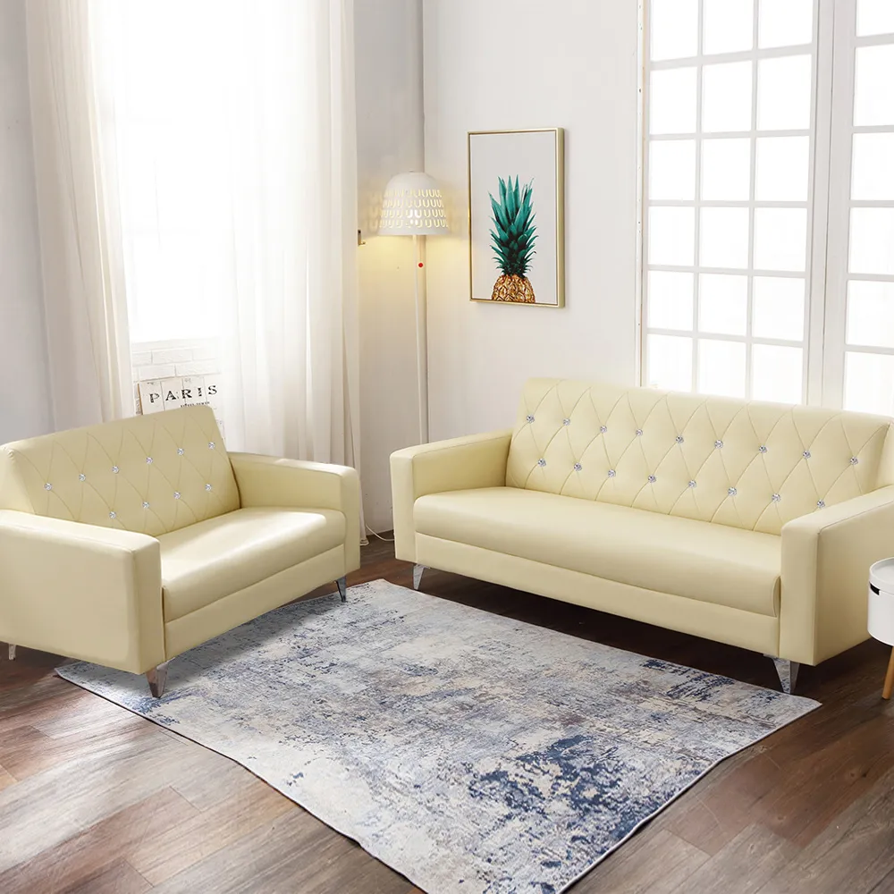 【KIKY】香榭水鑽2+3人座沙發組(三色可選)