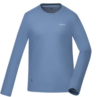 【ATUNAS 歐都納】男POLARTEC POWER DRY長袖T恤(A1TSGZ01M原力藍/吸濕排汗/抑菌抗臭/抗UV/透氣/戶外)