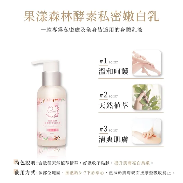 【MINI YANG】水果酵素 私密肌嫩白乳+美體乳(天然水果萃取酵素 私密處美白乳液)