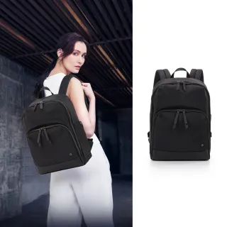 【Samsonite 新秀麗】Mobile Solution ECO 商務輕量防潑水多功能筆電後背包/女包/雙肩包/電腦包14吋(黑)