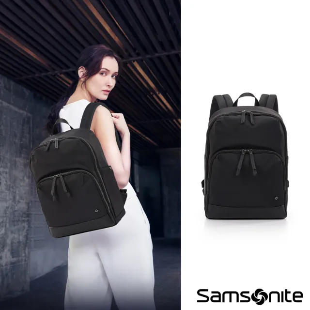 【Samsonite 新秀麗】雙11限定★MobileSolutionECO商務輕量防潑水多功能筆電後背包/女包/雙肩包/電腦包14吋