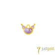 【Just Gold 鎮金店】酷洛米 Kuromi 復古野餐趣-手提包 黃金耳環(單耳)