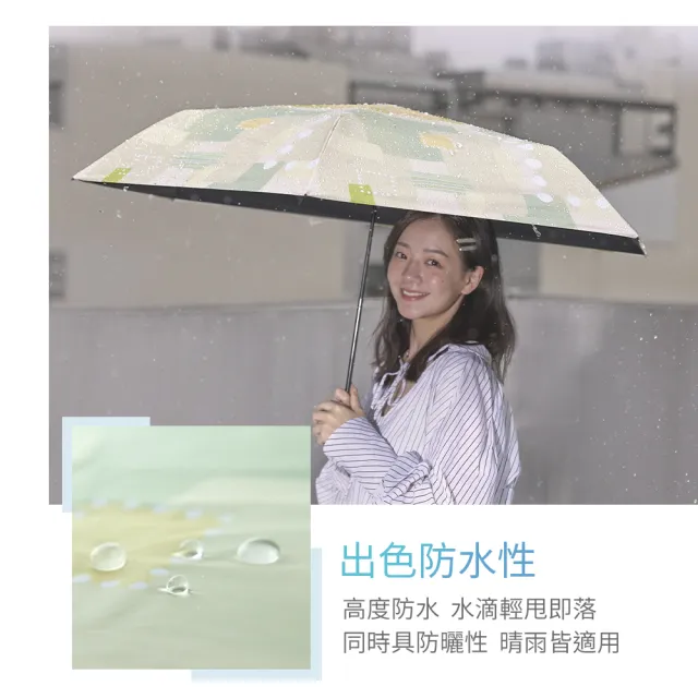 【rento】碳纖輕量黑膠晴雨傘-簡約色塊 多色(碳纖傘骨 日系傘 黑膠傘 防曬 降溫  抗UV)