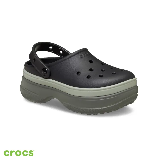 【Crocs】中性鞋 經典堆堆洞洞鞋 Stacked Clog克駱格(211355-001/211355-0WV)