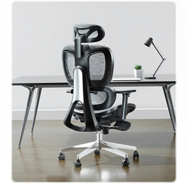 【b.a.l.f 琦晟】腿靠款-人體工學透氣網椅(鋁合金腳 多項調節 電競椅 多功能電腦椅 辦公椅 躺椅 椅子)