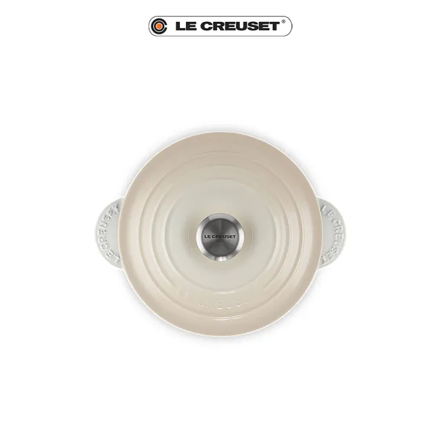 【Le Creuset】萬用窈窕鑄鐵鍋 20(蛋白霜-鋼頭-內鍋黑)