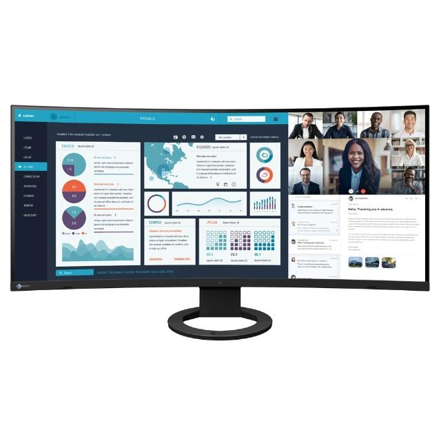 【EIZO】FlexScan EV3895 黑色 38型 IPS 3840x1600 24:10 曲面螢幕(Type-C/子母畫面/可壁掛)