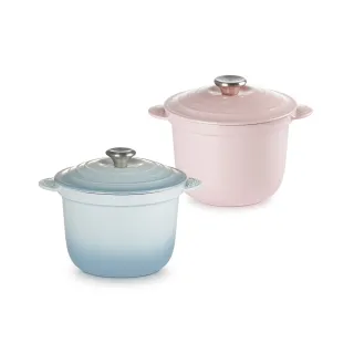 【Le Creuset】萬用窈窕琺瑯鑄鐵鍋20(雪紡粉/海岸藍 2色選1)