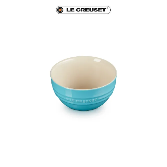 【Le Creuset】瓷器韓式飯碗350ml(土耳其藍)