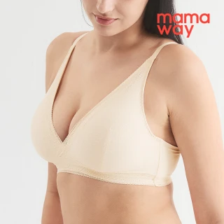【mamaway 媽媽餵】法式蕾絲抗菌月子內衣(可拆式透氣棉杯/孕婦內衣)