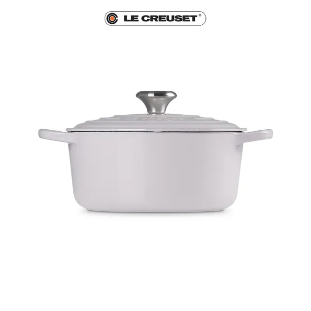 【Le Creuset】典藏琺瑯鑄鐵鍋圓鍋 24 cm(柔粉紫)