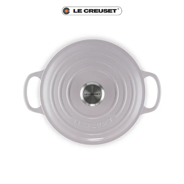 【Le Creuset】典藏琺瑯鑄鐵鍋圓鍋 24 cm(柔粉紫)