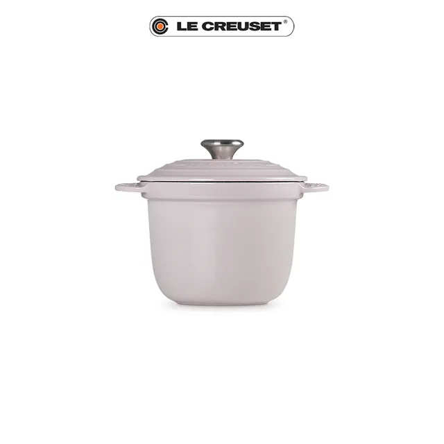 【Le Creuset】萬用窈窕鑄鐵鍋 18(柔粉紫-鋼頭-內鍋黑)