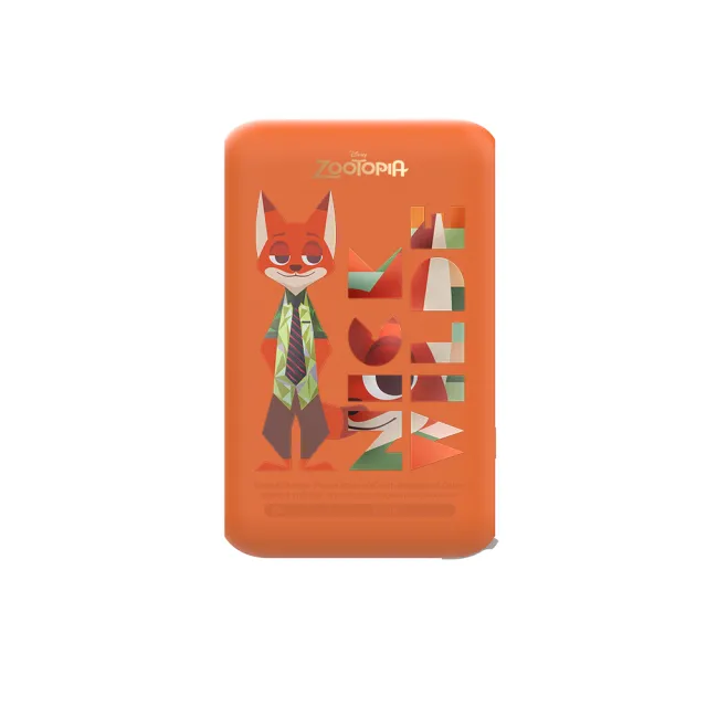 【BELKIN】BoostCharge 20W自帶USB-C線快充行動電源_10000mAh_迪士尼系列-動物方城市(BPB021qcOG-DY)