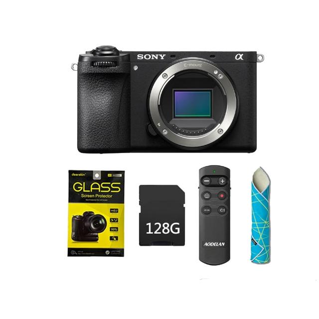 【SONY 索尼】ILCE-6700 BODY A6700+128G記憶卡+CL-50相機魔毯+AODELAN藍牙遙控器+DK鋼化貼(公司貨)