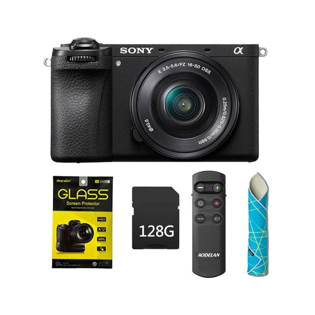 【SONY 索尼】ILCE-6700L A6700L+128G記憶卡+CL-50相機魔毯+AODELAN藍牙遙控器+DK鋼化貼(公司貨)