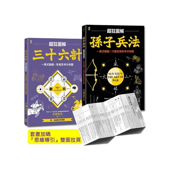 孫子兵法+三十六計【超狂圖解（2冊套書）】：一頁式簡報╳全局思考分析圖（套書加碼『思維導引』雙面拉頁）