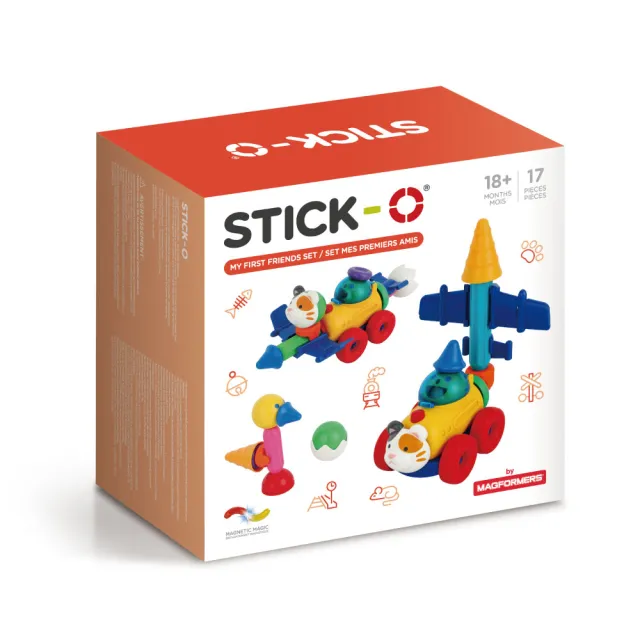 【Sticko】磁性棒-嘟嘟車(新型可愛造型車款)