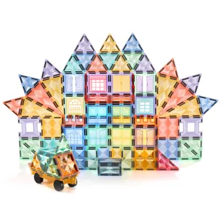 【Teamson】奇幻水晶鑽石磁力片車子豪華組