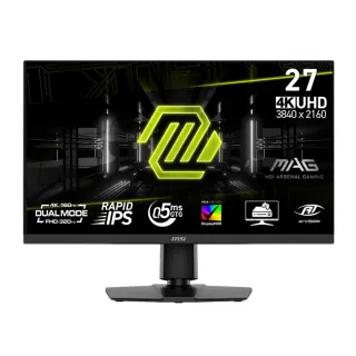 【MSI 微星】MAG 272URDF E16 27型 IPS 4K 160Hz/FHD 320Hz電競螢幕(0.5ms/Dual Mode/雙模式)