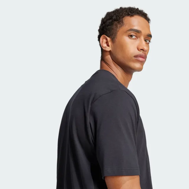 【adidas 愛迪達】ESSENTIALS LINEAR 短袖上衣 T恤 男 JE8993