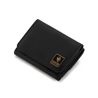 【PORTER INTERNATIONAL】交換禮物 復古品味MORI三折零錢短夾(黑)