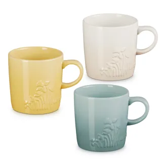 【Le Creuset】春日花園系列瓷器英式馬克杯350ml(洋甘菊/蛋白霜/海洋之花 3色選一)