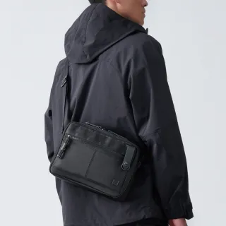 【PORTER INTERNATIONAL】自信經典NEW HEAT雙層斜背包(黑)