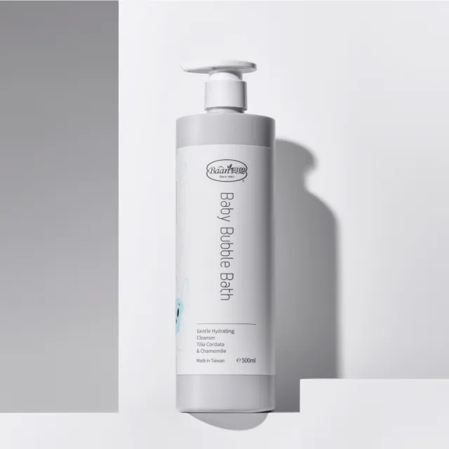【Baan 貝恩】嬰兒泡泡洗澡組(泡泡香浴露500ml+嬰兒洗髮精200ml)