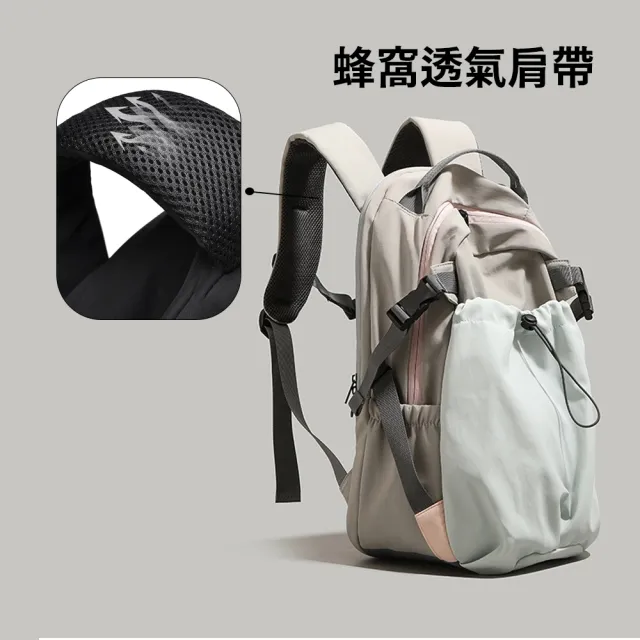 【SUNORO】大容量雙肩後背包 輕量多功能旅行背包 簡約休閒包 戶外登山健行包 運動學生書包 