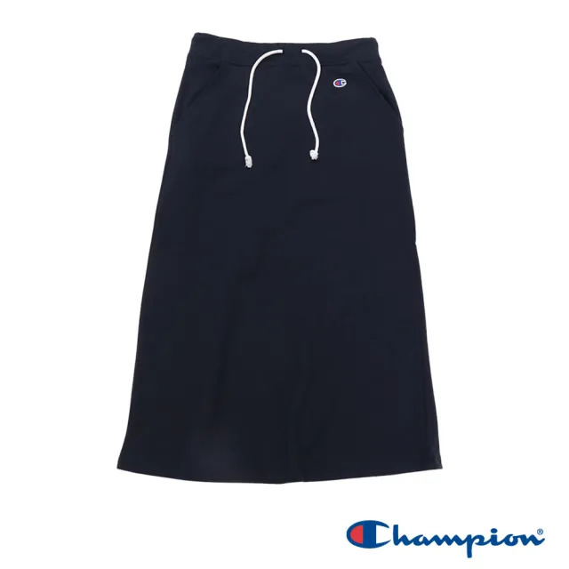 【Champion】官方直營 女款- BASIC 休閒棉長裙-深藍色(CW-Y212-370)