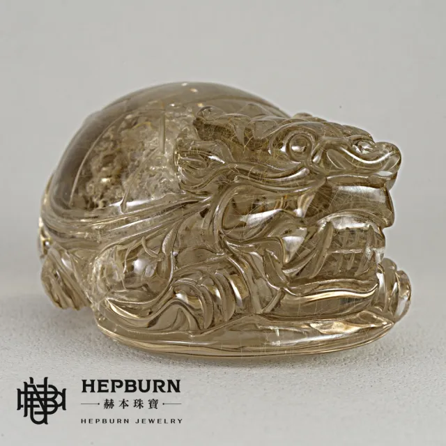 【赫本珠寶】靈龜鎮脈黃髮晶龍龜擺件