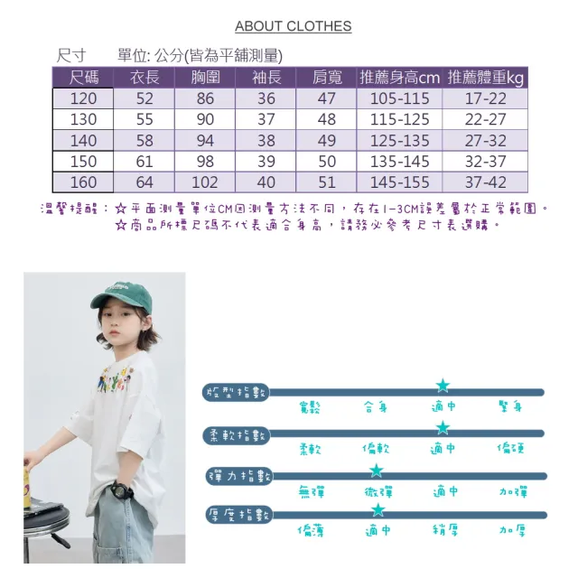 【UniKids】中大童裝花草小物短袖T恤 男大童裝女大童裝 CVLBXT8794(白)
