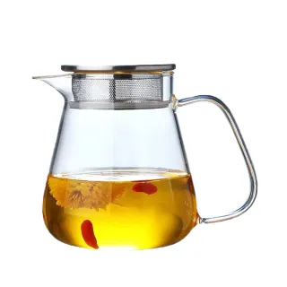 【Glass King】GK-844 耐熱泡茶壺 650ml(耐熱玻璃壺 耐熱花茶壺 可直火泡茶壺 高硼硅玻璃 分享壺)