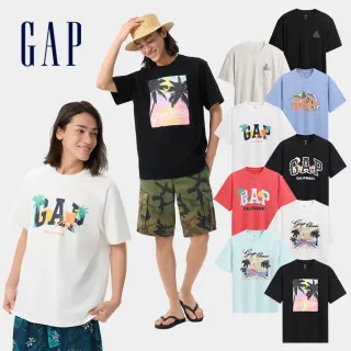 【GAP】男裝 Logo純棉印花圓領短袖T恤-多款任選(727698&729117&769029)