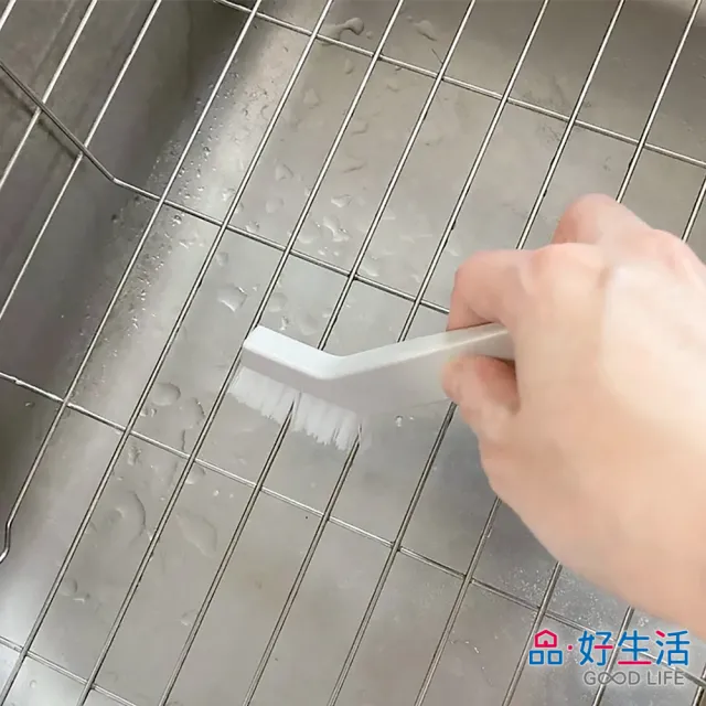 【GOOD LIFE 品好生活】廚房用可掛式L型烤網/濾網用清潔刷(日本直送 均一價)