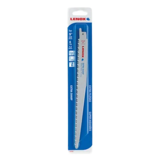 【LENOX 狼牌】美國製造 超鋒利多面研磨鋸齒軍刀鋸片229mm 五片裝(LE121029W6R)