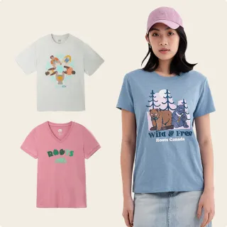 【Roots】男女款-精選Roots 777經典海狸圖案短T(多款可選)