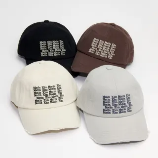 【MATIN KIM】官方旗艦 字母水洗破壞感棒球帽 老帽(多款任選)
