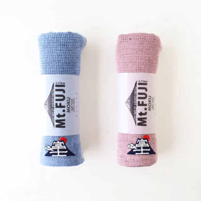 【KONTEX】原廠正貨 100%日本製 MOKU 富士山刺繡輕薄速乾透氣吸水長毛巾 運動毛巾(2色) 33x100cm