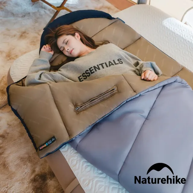【Naturehike】晴天PL02可拼接機洗帶帽睡袋 U250 WS028(台灣總代理公司貨)