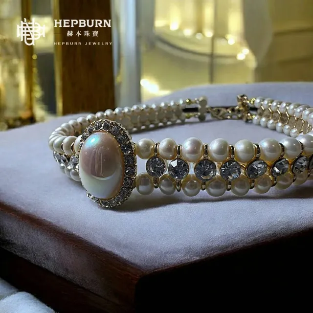 【赫本珠寶】($5980)復古風雙層無核極光白色珍珠項鍊