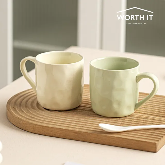 【渥思】奶油風手捏馬克杯(咖啡杯.陶瓷杯.牛奶杯.拉花杯.水杯)