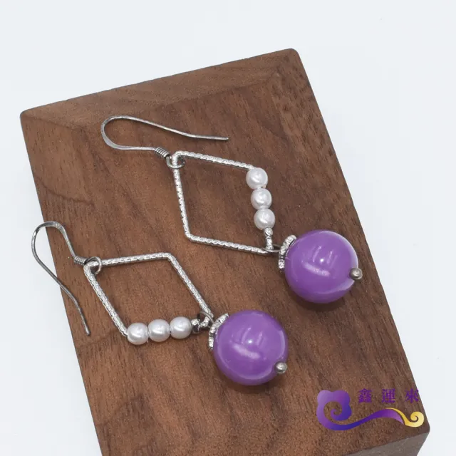 【鑫運來】◎紫雲母耳環(925銀耳針)